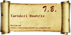 Tarnóczi Beatrix névjegykártya