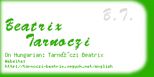 beatrix tarnoczi business card